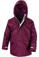 Bordeaux rode (Burgundy) winter kinder regenjas van Result 
