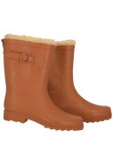 Bruin gevoerde damesregenlaars Rubber Rain Boots van XQ 2