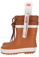 Bruine kinder regenlaarzen met fleece voering van XQ Footwear 3