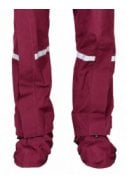 Burgundy extra lange Storm regenbroek met volledige rits en overschoenen 6