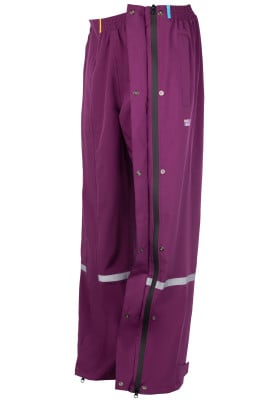 Burgundy regenbroek met volledige rits van Hello Rain