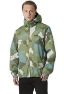 Groene heren regenjas Core Graphic van Helly Hansen 4