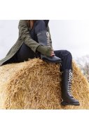 Donkerblauwe (Dark Indigo) hoge rubberlaars met veter van Ilse Jacobsen 4