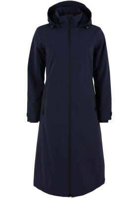 Donker blauwe (Navy) lange regenjas Danesandur Winter Coat van Danefae