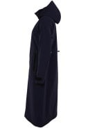 Donker blauwe (Navy) lange regenjas Danesandur Winter Coat van Danefae 6