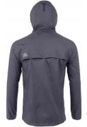 Donker grijze (charcoal) regenjas Stow and Go van Highlander 2