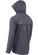 Donker grijze (charcoal) regenjas Stow and Go van Highlander 3
