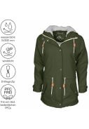 Donker groen gevoerde dames regenjas Kira van Pro-X Elements 3