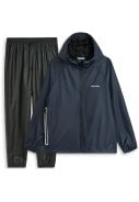 Donkerblauw met zwarte broek ademende regenpak Packable Rainbreaker van Tretorn