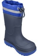 Donkerblauw gevoerde kinder regenlaarzen van Playshoes