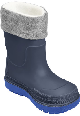 Donkerblauw gevoerde kinder regenlaarzen van Playshoes