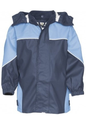 Donkerblauw / lichtblauw basic regenjas van Playshoes