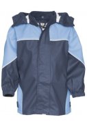 Donkerblauw / lichtblauw basic regenjas van Playshoes