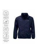 Donkerblauw lichtgewicht heren regenjas Packable van Pro-X Elements 2