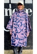 Donkerblauw Birdieup Danepackit regenponcho van Danefae