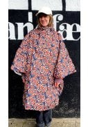 Donkerblauw Macro Micro Danepackit regenponcho van Danefae 3