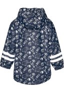 Donkerblauw Forest Animals gevoerde regenjas van Playshoes  2