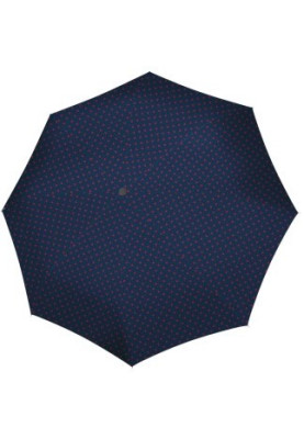Donkerblauw met rode stippen compacte paraplu Duomatic van Knrips / Reisenthe