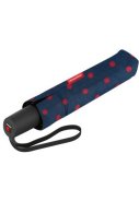 Donkerblauw met rode stippen compacte paraplu Duomatic van Knrips / Reisenthe 2