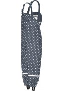 Donkerblauw met stippen regenbroek met schouderbanden van Playshoes 3