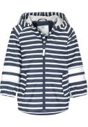 Donkerblauw met wit gestreepte kinder regenjas van Playshoes
