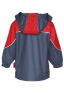 Donkerblauw / rood basic regenjas van Playshoes 2