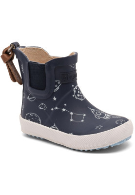 Donkerblauwe rubberen laars "To the Moon" van Bisgaard