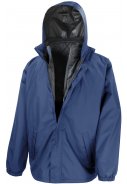 Donkerblauwe 3 in 1 regenjas met quilted bodywarmer van Result  1