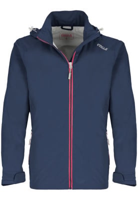 Donkerblauwe 4-way stretch dames regenjas Eva van Pro-X Elements 