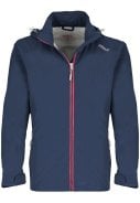 Donkerblauwe 4-way stretch dames regenjas Eva van Pro-X Elements 