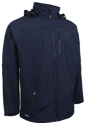 Donkerblauwe ademende softshell jas van Lyngsøe Rainwear