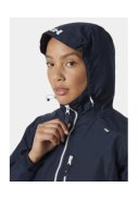 Donkerblauwe dames regenjas Long Belfast van Helly Hansen 3