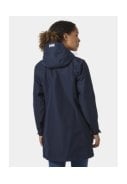 Donkerblauwe dames regenjas Long Belfast van Helly Hansen 5