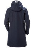 Donkerblauwe dames regenjas Long Belfast van Helly Hansen 7