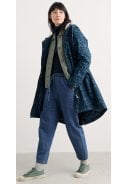 Donkerblauwe print dames regenjas Plant Hunter Seasalt 2