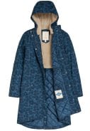 Donkerblauwe print dames regenjas Plant Hunter Seasalt 6