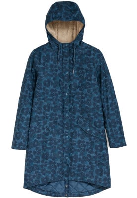 Donkerblauwe print dames regenjas Plant Hunter Seasalt