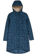 Donkerblauwe print dames regenjas Plant Hunter Seasalt