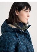 Donkerblauwe print dames regenjas Plant Hunter Seasalt 8