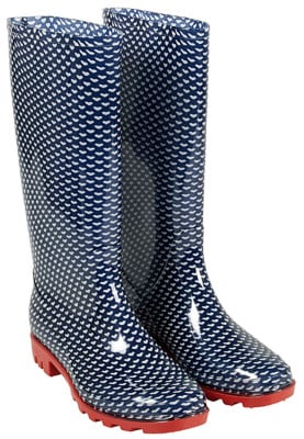 Donkerblauwe dames regenlaars Hart van XQ Footwear
