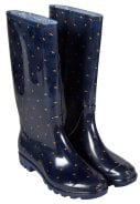 Donkerblauwe dames regenlaars Ster van XQ Footwear