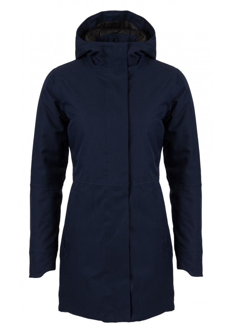 bladerdeeg Krimpen Machu Picchu Donkerblauwe dames winterjas Urban outdoor Clean Jacket van Agu