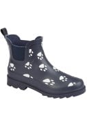 Donkerblauwe enkelaars Dog Paw van Evercreatures