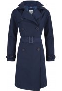 Donkerblauwe exclusive twill trenchcoat Nairobi van Happy Rainy Days