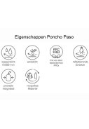 Donkerblauwe fiets poncho Paso van Pro-X Elements 3