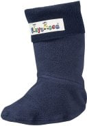 Donkerblauwe fleece sokken voor in regenlaars van Playshoes