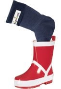 Donkerblauwe fleece sokken voor in regenlaars van Playshoes 4