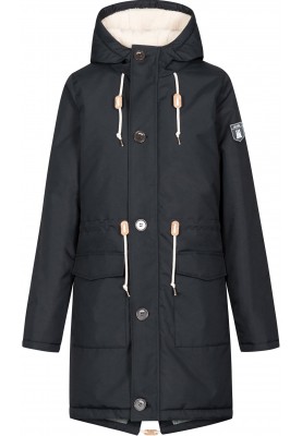 Donkerblauwe Friese Festholm winter parka van Derbe