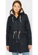 Donkerblauwe Friese Festholm winter parka van Derbe 4