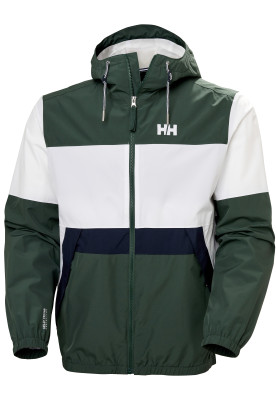 Donkergroen / witte heren regenjas Koster van Helly Hansen